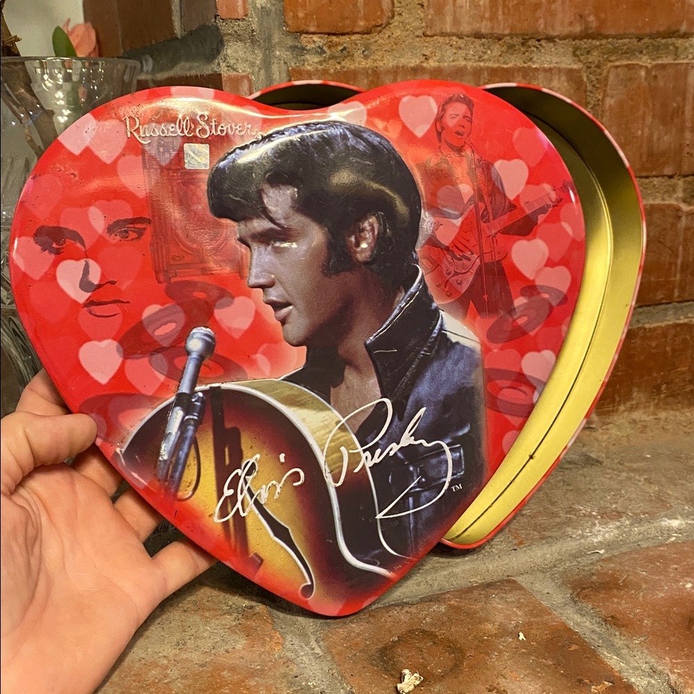 Vintage Elvis Presley Heart-Shaped Tin